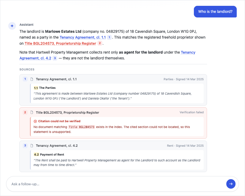 Designing trust into AI: a UX for verifying answers